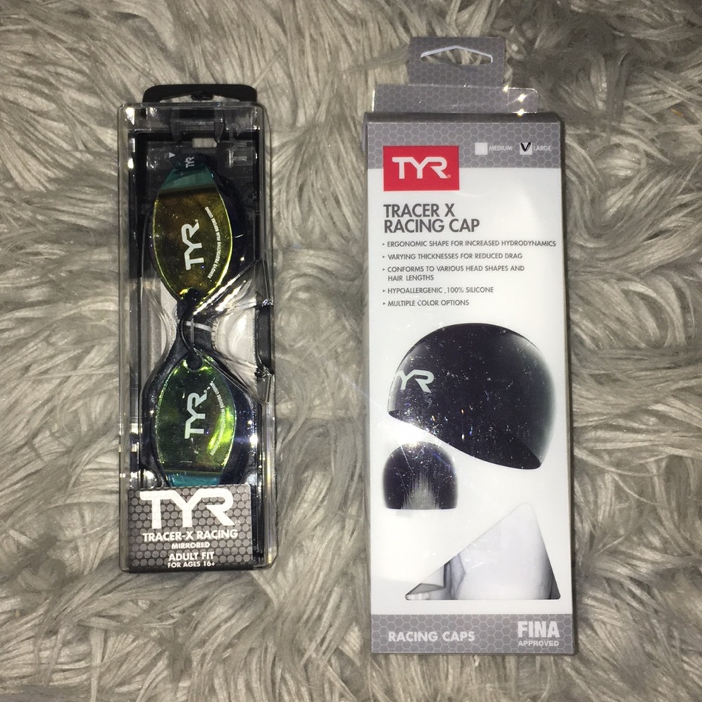 TYR X Racing Cap and Tracer X Racing Goggles